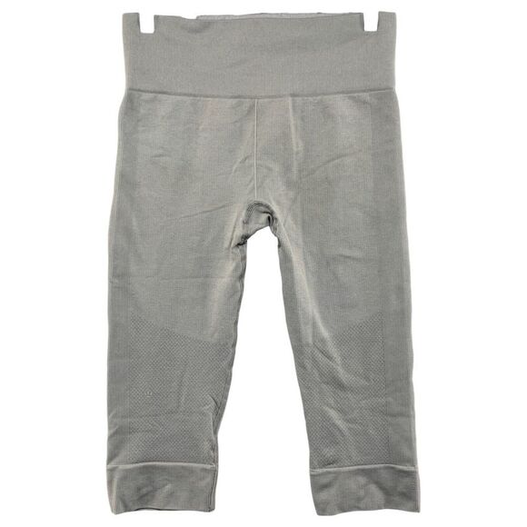 Lululemon Textured Capri Cropped Leggings Size 6 Gray Athleisure Yoga Run Lux - Picture 2 of 14
